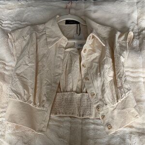 NWT Cider Cream Button-Up Vest